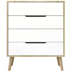 Комод Trendy Flora-Sapphire Oak, White, 78x95x45cm (GTR008147)