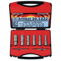 Set de tubulare, bite, duze Stürmer Maschinen 38720.1322 Set de freze pentru mertall GOLD-LINE 30 Metallkraft