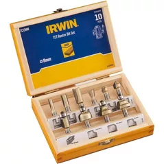 Набор головок, бит, насадок Irwin IW1018158 Set freze pentru lemn (10buc)