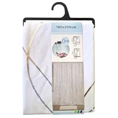 Занавеска для ванной Tendance 56220 Perdea pentru dus 180x200cm Epure Silver, poliester, alb