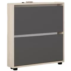 Raft pentru încălțăminte Mobildor-Lux Leo Slim 100x16x86H cm Sonoma/Anthracite
