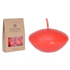 Свеча Promstore 48217 Набор свечей плавающих 10шт 4x2.5cm красный