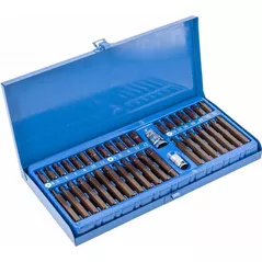 Набор головок, бит, насадок Hoegert HT1S405 вставки (биты) TORX, HEX, SPLINE 10 мм, 40 предм. S2