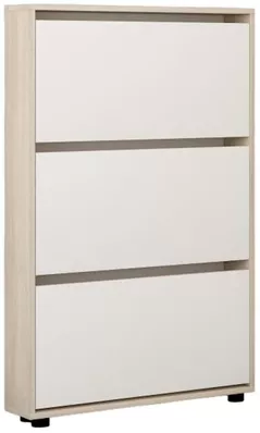Raft pentru încălțăminte Mobildor-Lux Leo Slim 50x16x125H cm Sonoma/White