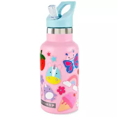 Поильник Skip Hop 9Q361110 din otel cu autocolante G Roz