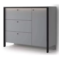 Комод Fabrik Home Clay 3 ящика + 1 дверь (c подсветкой) Серая мышка
