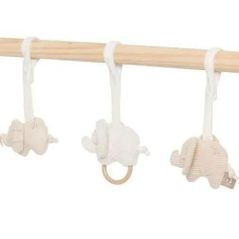Jucărie cu pandantiv Jollein 108-001-68110 Set de jucarii pentru Babygym Elephant Tales