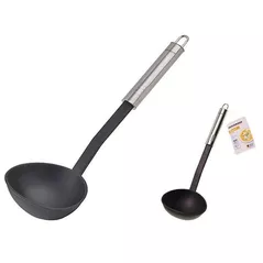 Polonic de bucătărie Fackelmann 22798 Oval 30сm, нержавейка/пластик