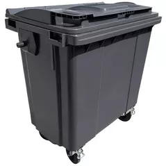 Coș de gunoi Uniplast 37205N Cos pentru transportarea deseurilor 770L din plastic pe roti (negru) HE