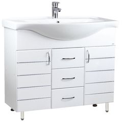 Шкаф под умывальник Mashtab 11636 Modern cu 3 sertare 90cm Alb