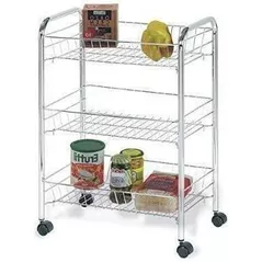 Etajeră Artex 11.16.30 Etajera cu roti 3 rafturi cromat