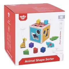 Головоломка Tooky Toy TH442 Cub Sorter Animale din lemn, 57384