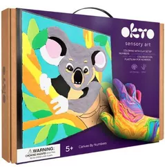 Набор для творчества Okto 20028 Pictură pe numere 3D cu plastilină ușoară 29x29сm, Koala