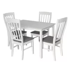 Комплект стол и стулья Evelin di Costacurta стол Gloria White + 4 стула Wenyi R White/Grey