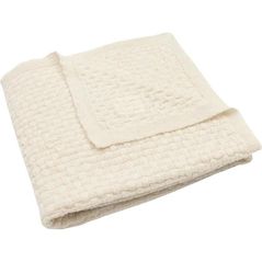 Set de perne si plapume Jollein 516-522-67080 Paturica Weave Knit Merino wool Oatmeal, 100x150 cm
