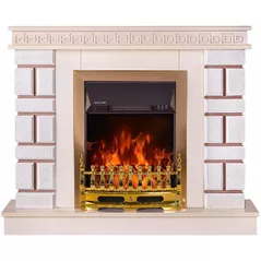Камин электрический ArtFlame Nazarii minii jasmine & Gala gold