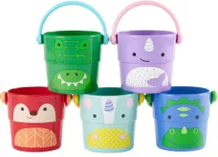 Jucărie de baie Skip Hop 9O277410 Set 5 caldaruse Skip Hop Multi Zoo Stack&Pour