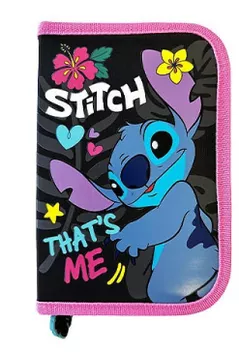 Школьный пенал St.RIGHT 57837 Penar 1zip, 20.5x14x3.5cm, Stitch That's Me, textil