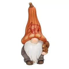 Новогодний декор Andrea Fontebasso 56932 Suvenir ceramic Elf de Craciun cu veverita, 31cm