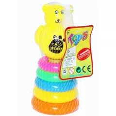 Игрушка miscellaneous 2639 piramida Ursulet cu 5 inele, mica