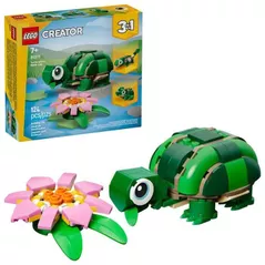 Set de construcție Lego 31377 Turtle with a Water Lily Flower