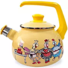 Чайник Metalac 51777 эмалированный Happy Chickens 2.5l со свистком