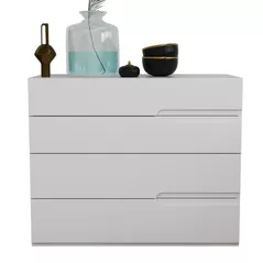 Комод Bayro Modena 1000x810x450 МДФ 18мм Ручка Sorrento белый мат