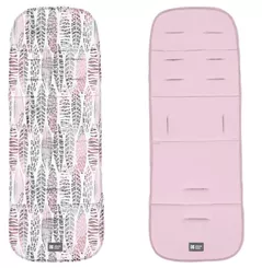 Accesorii pentru cărucior Kikka Boo 31108040085 Salteluta pentru carucior Leaves Pink