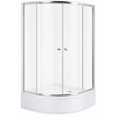 Cabină de duș MPN 8140E, 800x1200x1940mm, cada inalta, forma rotunda, sticla transparenta