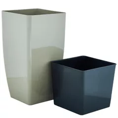 Ghiveci pentru flori Aleana 115038 Cvadro 27x27x51 cm, cacao