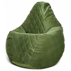 Fotoliu BeanBag BeanBag BM6153, Кресло Груша из велюра Maserrati "Romb", XXL, зелёный