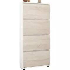 Полка для обуви Mobildor-Lux Leo Slim 60x16x164H cm White/Sonoma