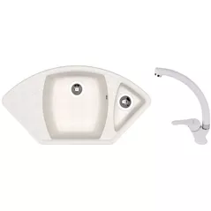 Мойка кухонная со смесителем Dr.Gans Gabi + SanDonna F 1069 alb