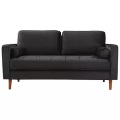 Canapea Trendy Roma Negru, 90x70x175cm (2 locuri)