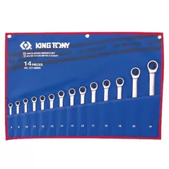 Cheie fixă King Tony 12114MRN ключи комбинированные с трещоткой 8-24мм, 14 пр.