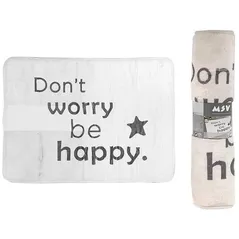 Коврик для ванной MSV 53689 Home 50x70cm cu memorie, alb, microfibra