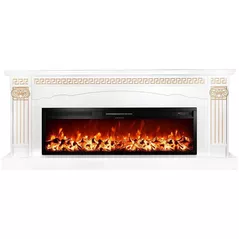Камин электрический ArtFlame Calisto XL & Tanzania, 820x1900x300 mm, Alb