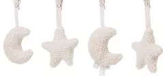 Jucărie cu pandantiv Jollein 108-001-66046 Set de jucarii pentru Babygym Moon Nougat