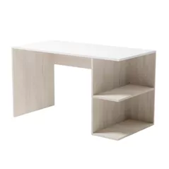 Masă de birou Smartex (10105) Comp 120cm Alb+Stejar deschis