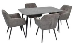 Set masă și scaune Evelin di Costacurta стол DT-405-6B + 4 стула YTC-090B Dark grey
