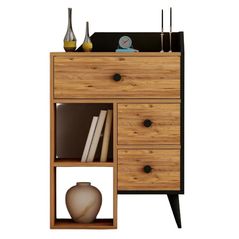 Комод Trendy Star, Pinul AtlanticNegru, 64x95x40cm (GTR005837)