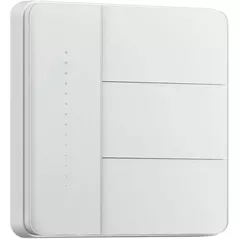 Întrerupător electric Aqara Z1 - Întrerupător cu 3 butoane (cu și fără neutru) cutie de perete pătrată, albă (ZNQBKG40LM)