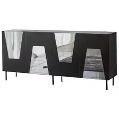 Comodă Trendy Venetia, Negru, Fume (GTR001221)