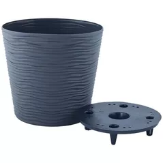 Ghiveci pentru flori Aleana 115089 cu insertie Fiujin d23.5x22 cm, granit