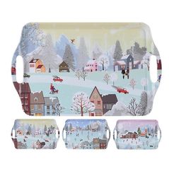 Поднос/столик кухонный Promstore 48933 Tava de Craciun "Sat" 45x30сm, melamina