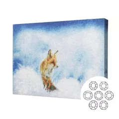 Картина по номерам Art Gallery GA79398 Mozaic cu diamante 40x50cm Vulpe iarna