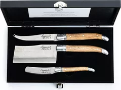 Set cuțite Laguiole Luxury Line 3 Cheese Knives Olive set 3 buc. in cutie lemn