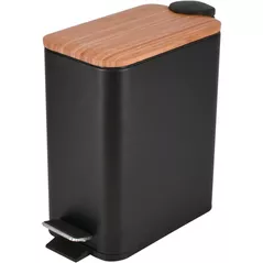 Coș de gunoi Bisk 08423 patrat RADO cu pedala 5L negru