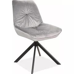 Стул Signal Boogie I velvet szary bl. 14 / met.czarny