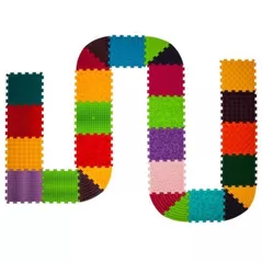 Коврик игровой Ortek 12737 Коврик-пазл ортопедический -массажный Набор 18+10 эл. Треугольники Мега Микс